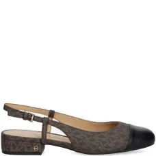 Туфли с ремешком на пятке и монограммой