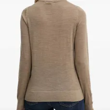 Шерстяной джемпер с манжетами на пуговицах