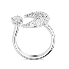 Открытое кольцо Luna с кристаллами