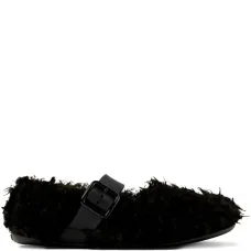 Пушистые балетки Wabi с пряжкой