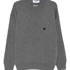 Шерстяной свитер с вышитым логотипом