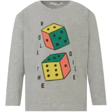 Футболка с длинными рукавами и принтом