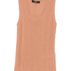 Топ в рубчик с круглым вырезом