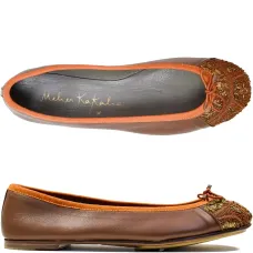 Балетки Bizzi с вышивкой на носке