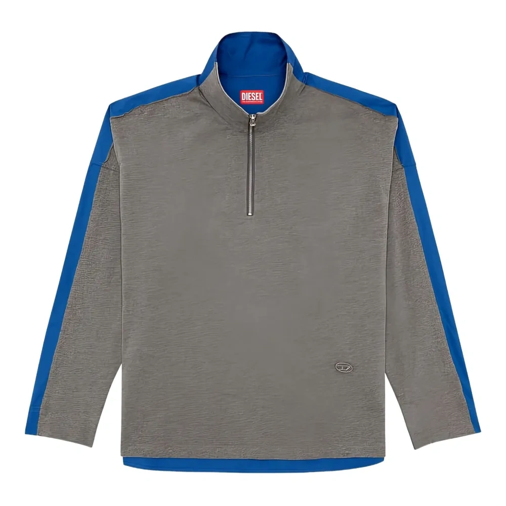 Джемпер с длинными рукавами и полу-молнией