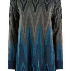 Джемпер из ламе с зигзагообразным узором