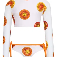 бикини с длинными рукавами и принтом