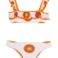 бикини с оборками и принтом