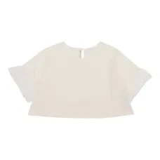 Топ с оборками на рукавах