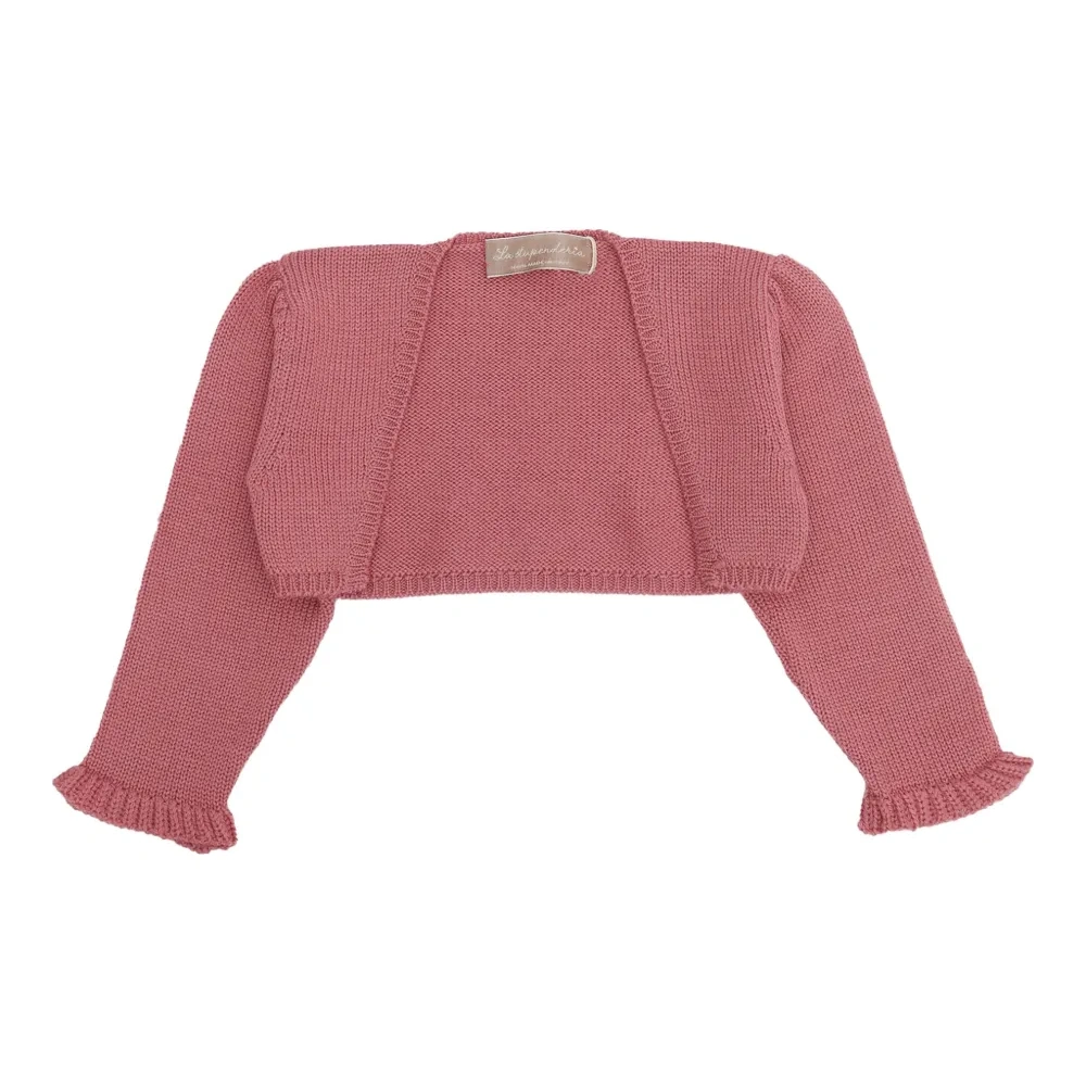 Шерстяной кардиган с оборками на манжетах