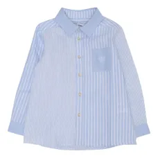 Рубашка с полосатыми вставками