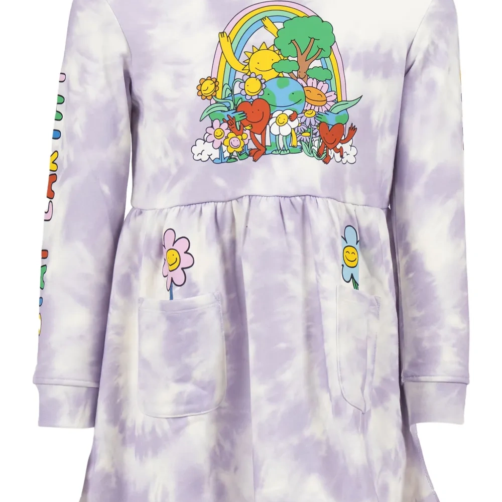 Платье с принтом тай-дай