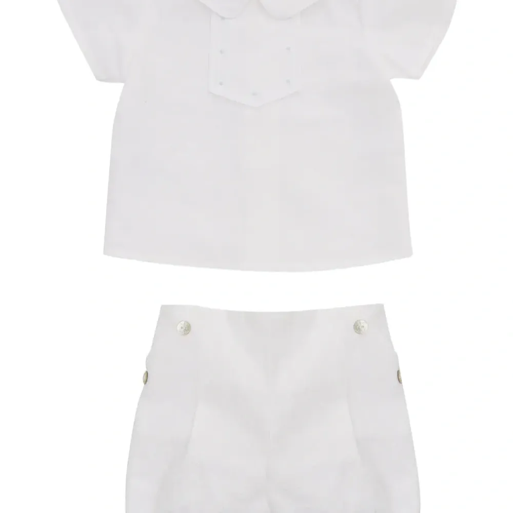 Комплект Aura из топа и шортов с воротником Питер Пэн