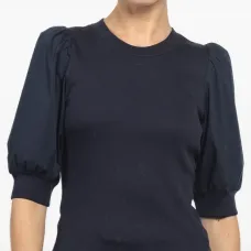 Трикотажный топ Coralee с пышными рукавами