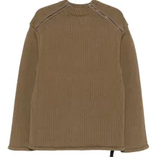 Свитер с молниями на плечах