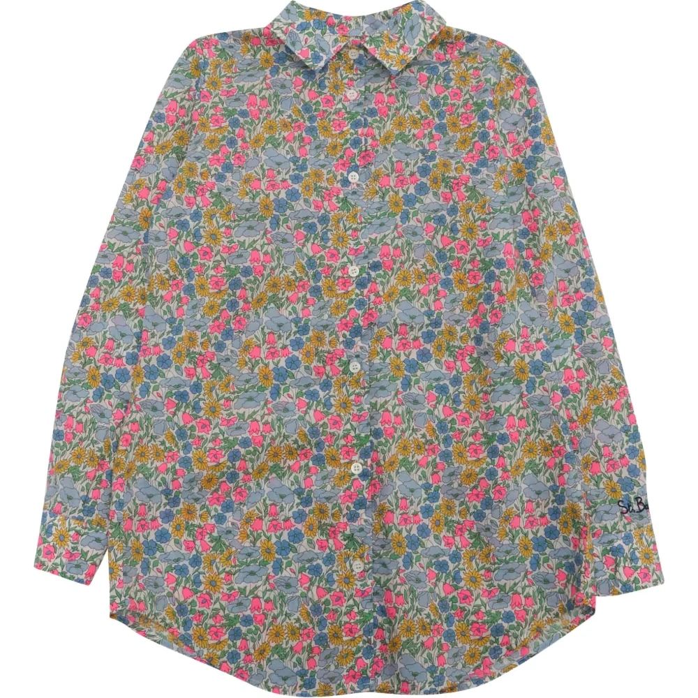 рубашка Mini Brigitte с цветочной вышивкой