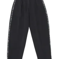 Плиссированные брюки с фирменной лентой