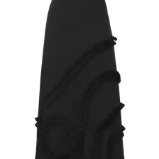 Плиссированная юбка миди с оборками