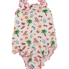 Купальник с оборками и принтом Купальник с оборками и принтом