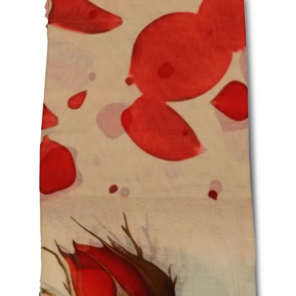 Шарф с цветочным принтом