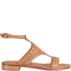 Сандалии с ремешком на щиколотке и заклепками Сандалии с ремешком на щиколотке и заклепками