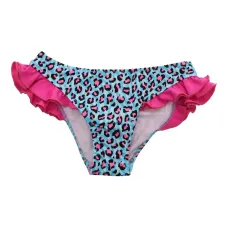 Плавки бикини с оборками и леопардовым принтом