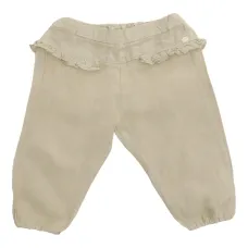 Льняные брюки с оборками