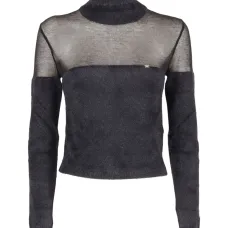 Вязаный топ с воротником-гольф Вязаный топ с воротником-гольф