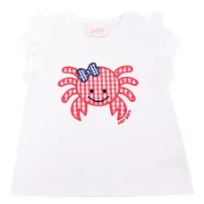 Футболка с оборками и нашивкой Crab