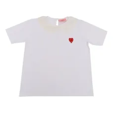 Футболка с кружевным воротником Футболка с кружевным воротником