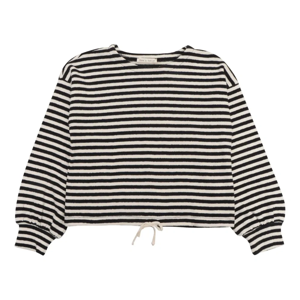 Полосатая толстовка с кулиской