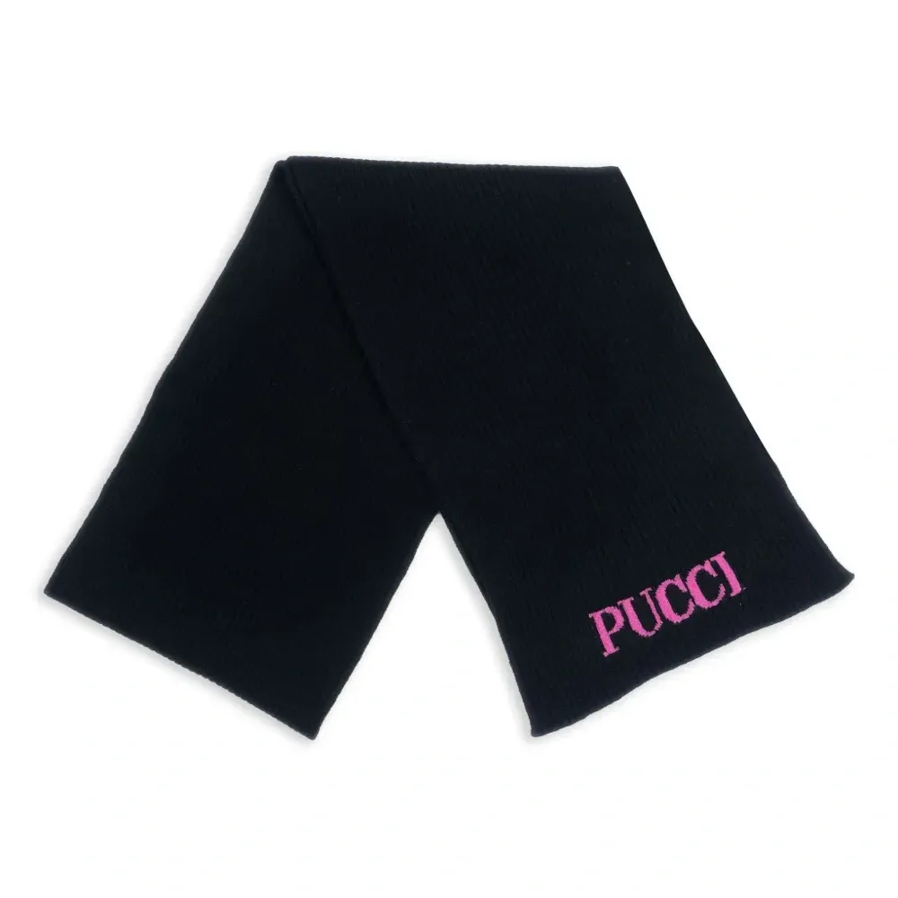 Шарф в рубчик с логотипом