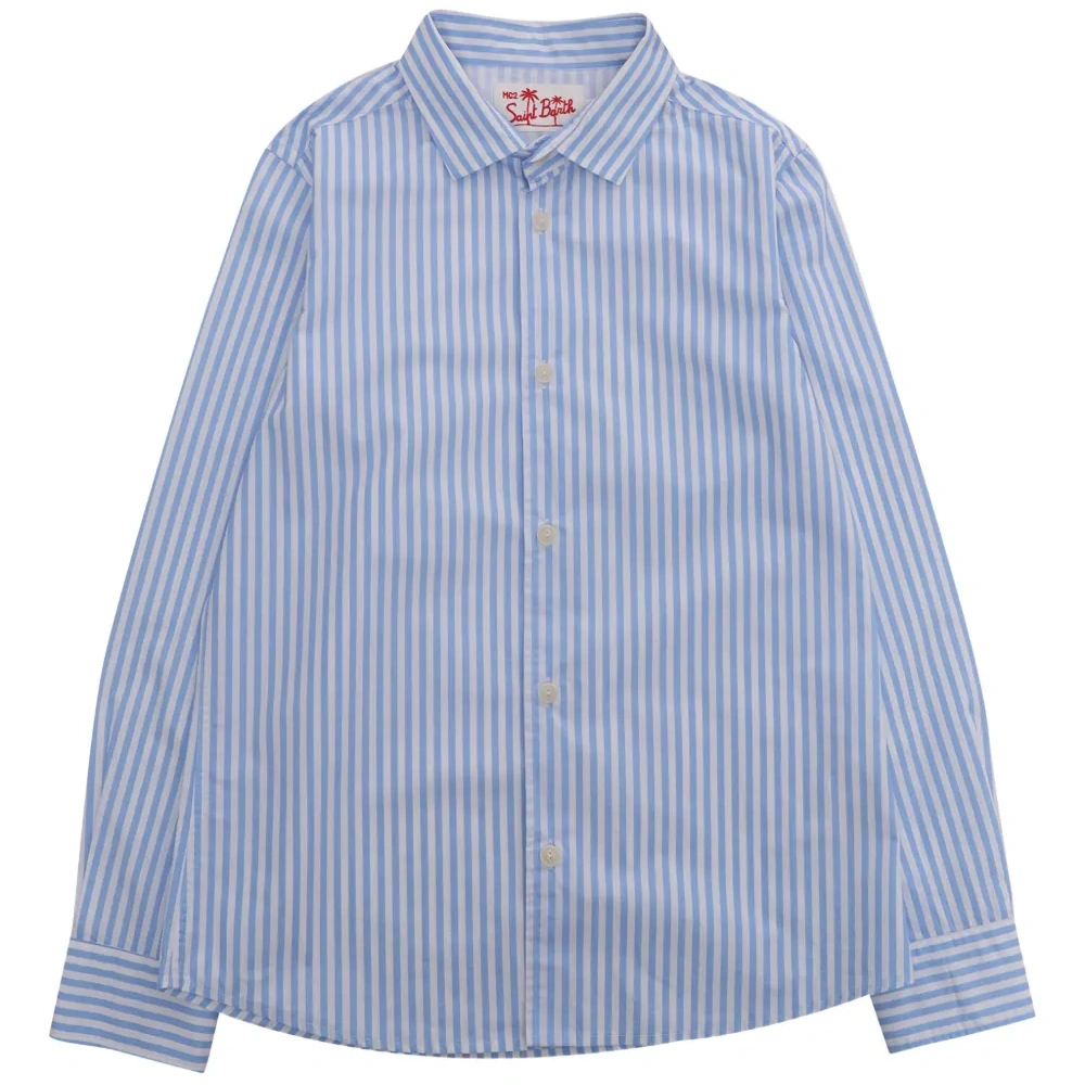 Полосатая рубашка Agnes с вышитым логотипом