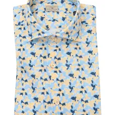 Льняная рубашка с цветочным принтом Льняная рубашка с цветочным принтом