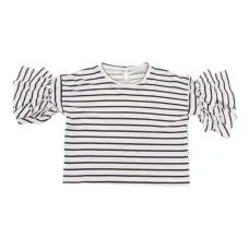 Полосатая футболка с оборками