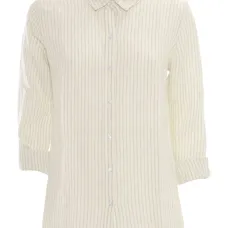 Льняная рубашка в полоску