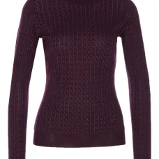 жаккардовый топ с длинными рукавами