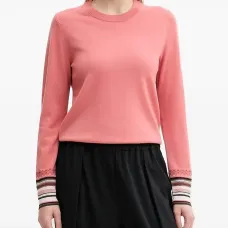 Свитер с декорированными манжетами