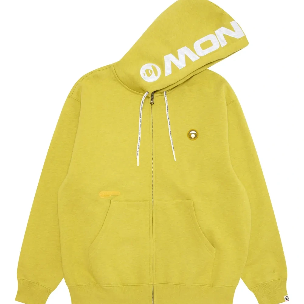 Худи на молнии с вышитым логотипом