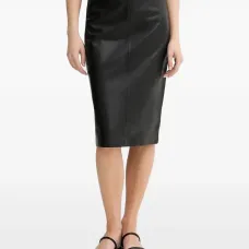 Кожаная юбка-карандаш