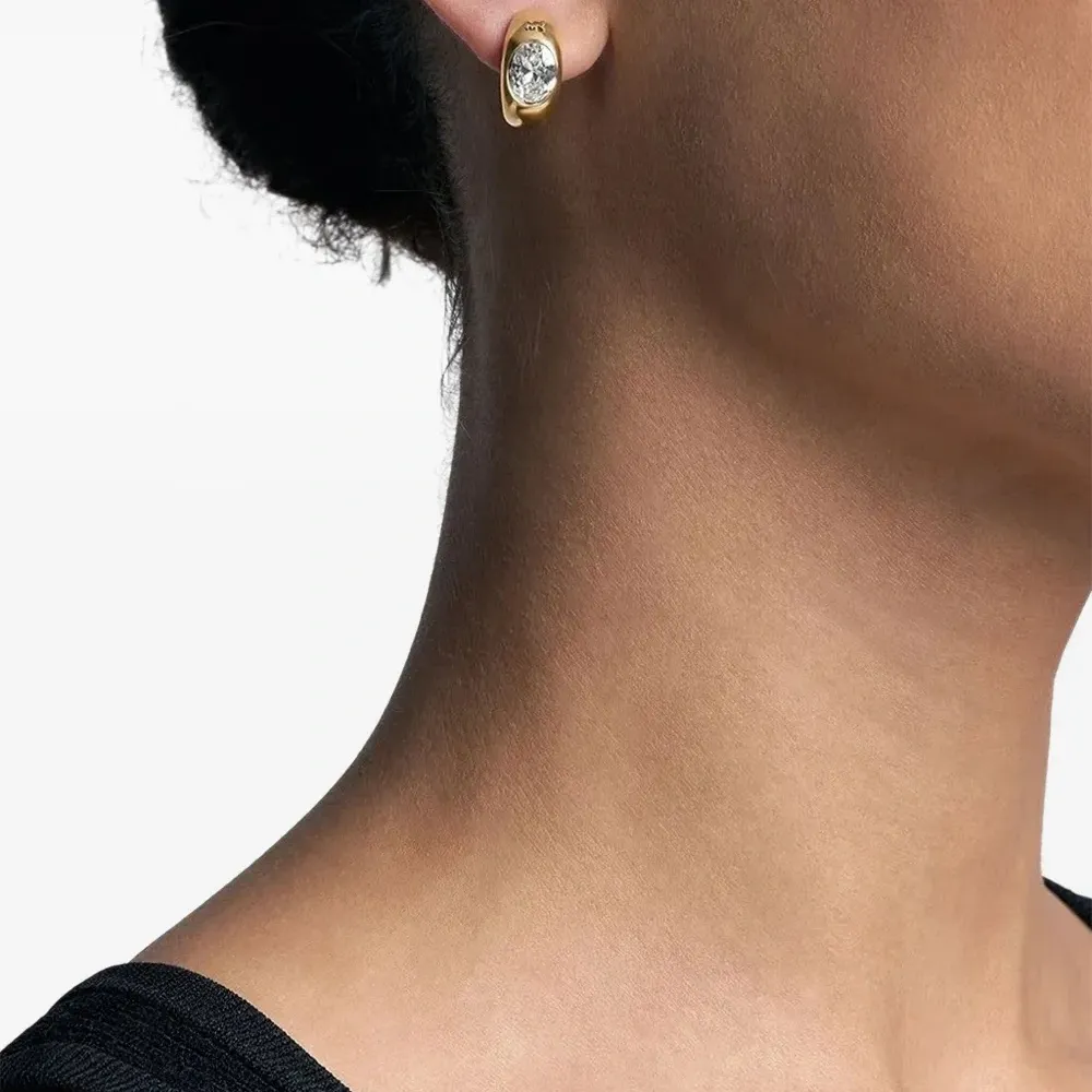 Серьги-хагги с цирконами