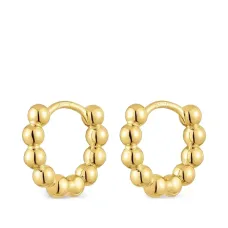 Серьги-кольца с бусинами