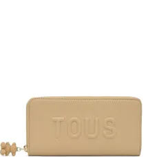 Кошелек с круговой молнией и тисненым логотипом