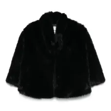 Укороченная шуба из искусственного меха