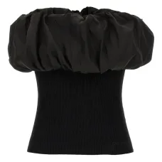 топ в рубчик с открытыми плечами