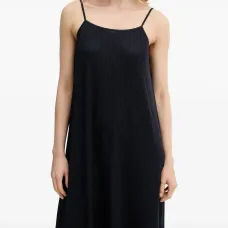 Платье-комбинация миди со складками Платье-комбинация миди со складками