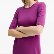 Платье миди с круглым вырезом