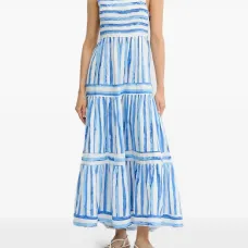 Платье миди в полоску