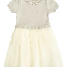 Платье из тюля с декорированным воротником