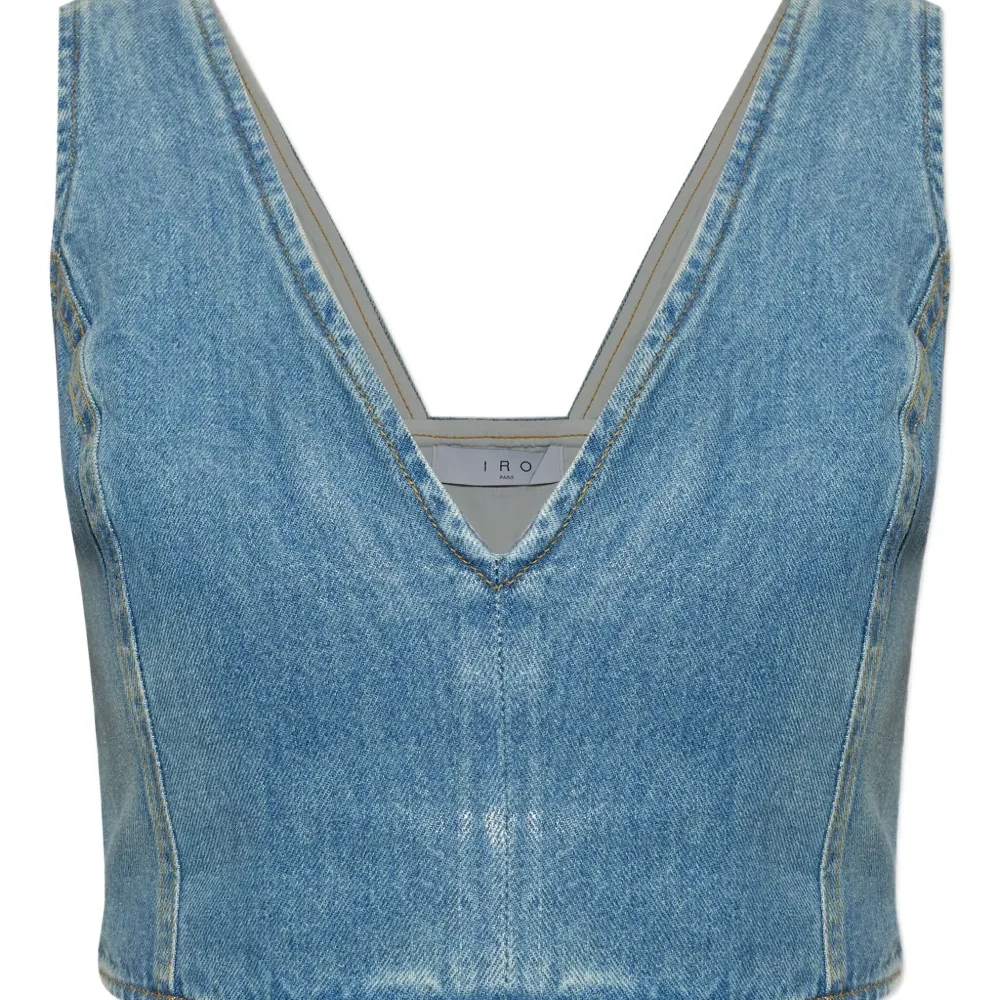 Джинсовый топ с V-образным вырезом